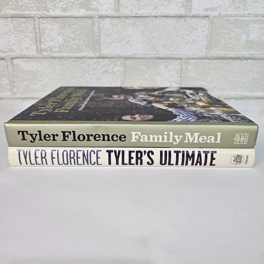 Tyler Florence Cookbook Lot Family Meal & Tyler's Ultimate Hardcover Set 2